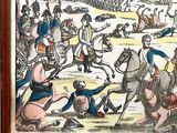 a picture of a picture of a battle in the middle of the day