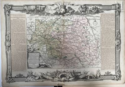 an old map of the state of kentucky with a picture of a bird on it