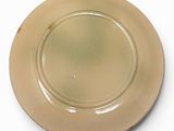 yellow plate on white background with no people in it