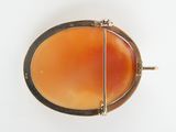 an image of a picture of a broochle with an orange stone
