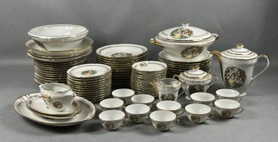 PATES ET EMAUX DE LIMOGES. Partie de service de table en por…