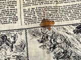 an old book with a picture of a man riding a horse