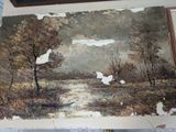 a picture of a painting on the wall of a room