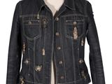 the jacket is made of denim and has buttons on the front