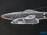 drawing of a fighter jet with a cross on the side