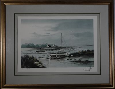 ECOLE FRANCAISE DE LA FIN DU XXEME SIECLE Barques et voilier…