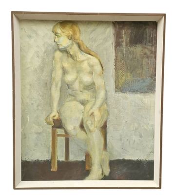 l'image d'un tableau représentant une femme nue assise sur une chaise