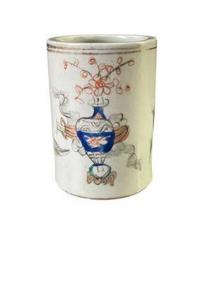 CHINE vers 1900-1920 Porte pinceau en porcelaine, à décor d'… - Photo 1