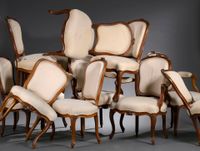 Mobilier de salon composé de quatre fauteuils et huit chaise… (photo 2)