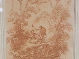 drawing of a man and woman in a boat on a river