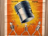 a poster for a movie with a drum and microphones on it