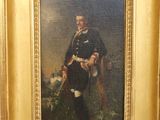 portrait d'un homme en uniforme militaire dans un cadre doré