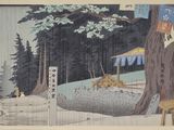 a picture of a painting of a man walking in the rain