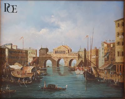 Ecole du XXe siècle Vue de Venise - Photo 1