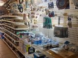many items on the shelves in the store
