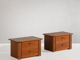 paire de tables de chevet à tiroirs