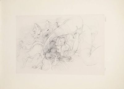 dessin au crayon représentant un groupe de personnes assises sur un canapé