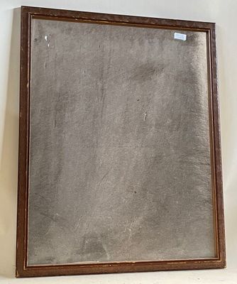 an old picture frame with a silver background on a white wall