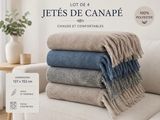 Lot de 4 plaids chauds et confortables