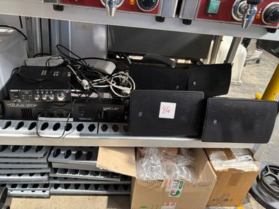 Ampli ECLER HZA4-120F 100V + BOOST STEREO AUDIO KARAOKE 2x50W + 4 ence - Photo 1