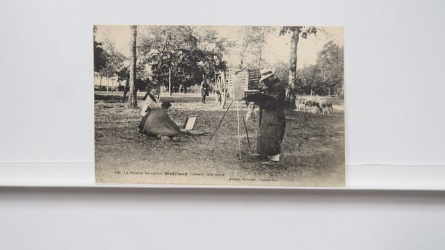 Indre : Le Peintre Berrichon Maillaud brossant une étude.Carte en...