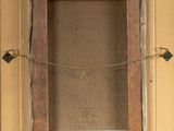 an image of a painting of a wooden frame hanging on a wall