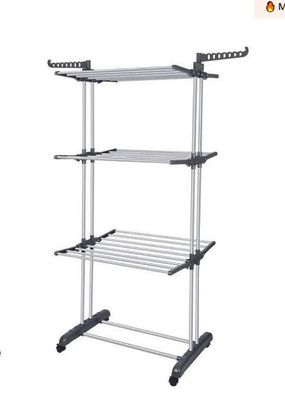 three tier clothes drying rack with wheels