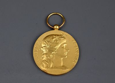 une image représentant une médaille d'or sur laquelle figure la tête d'une femme