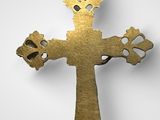 an image of a cross with a crown on top of it