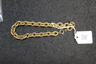 a close up of a chain with a tag attached to it