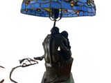 a lamp that is sitting on top of a table