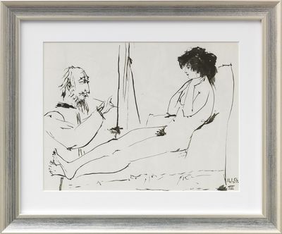 Pablo Picasso "Sans titre" (1953), encadré