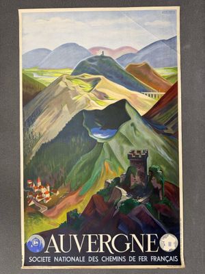 GIROUX André (1895-1965 ) SNCF. "Auvergne" 1938
