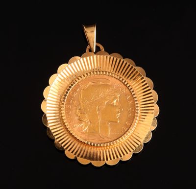 Pièce de 20 francs or “Coq” 1912, en or 24 carats (900 millième), sert - Photo 1