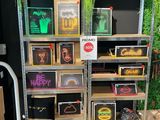a book shelf with a bunch of books on it