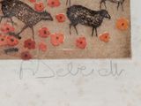 a picture of a picture of some animals and flowers