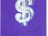 an image of a drawing of a dollar sign on a purple background