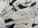 drawing of a man and a woman with scissors in their hands