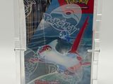 a clear box with a picture of a pokemon figure on it
