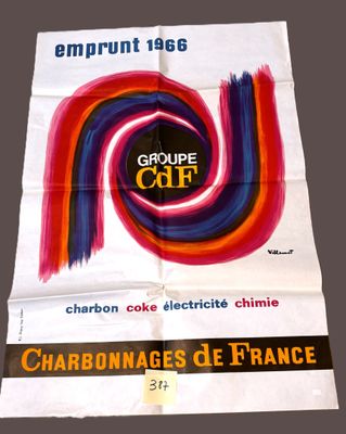 Affiche Emprunt 1966 VILLAMOT 78 X 115cm