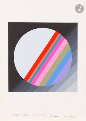 une image représentant un dessin d'un cercle orné d'une bande multicolore