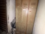 a closet in the corner of a room that is being renovated