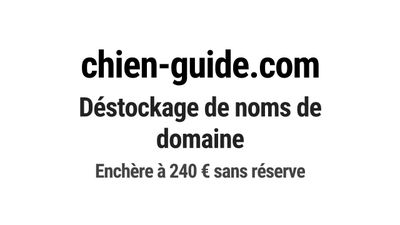 Nom de domaine chien-guide.com.