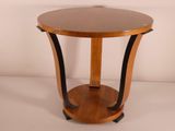 an image of a wooden table with a glass top