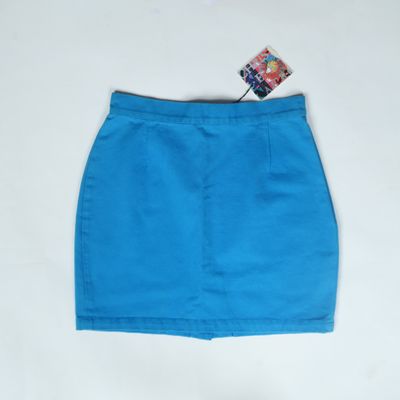 Jean's de Christian LACROIX, Jupe courte turquoise en coton …