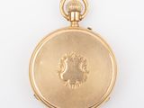 an image of a gold pocket watch on a white background