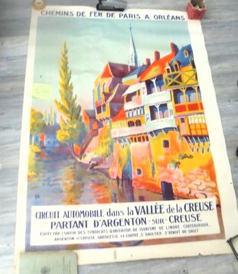 a picture of a poster on the wall of a building