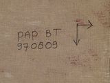 a brown box with writing on it and a black arrow pointing to the right