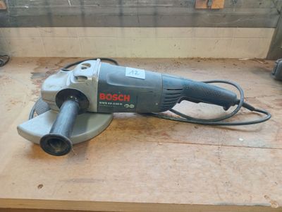 an image of a corded angle grinder on a table