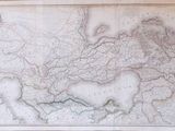an old map of europe and the middle east is shown in a frame